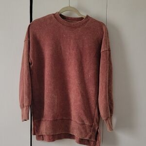 SO Men's Washed Rust Crewneck Sweater